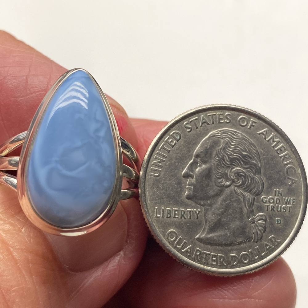 Owyhee Opal Ring Size 8 In Solid Sterling Silver … - image 5